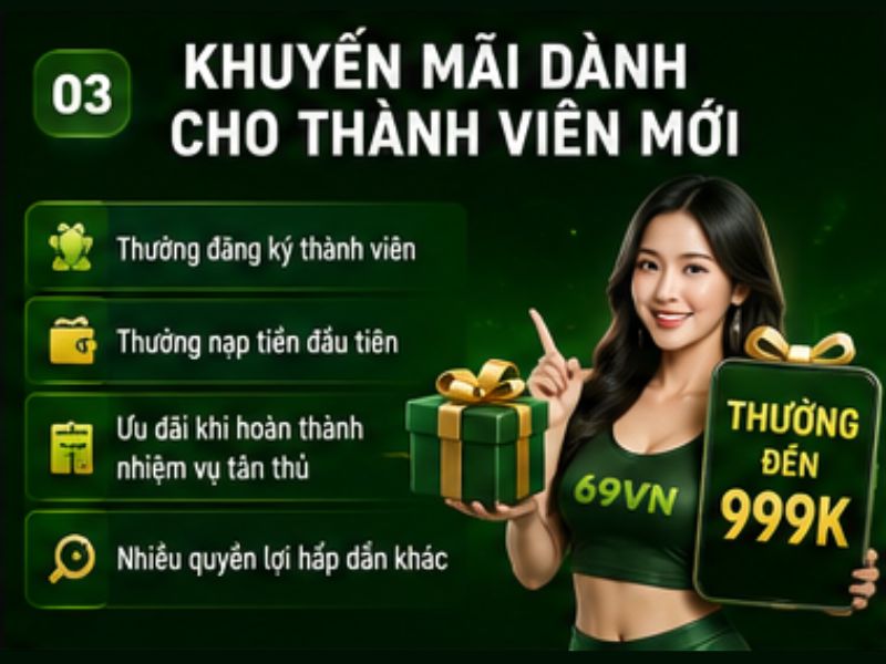 Khuyến Mãi 69VN Dành Cho Thành Viên Mới